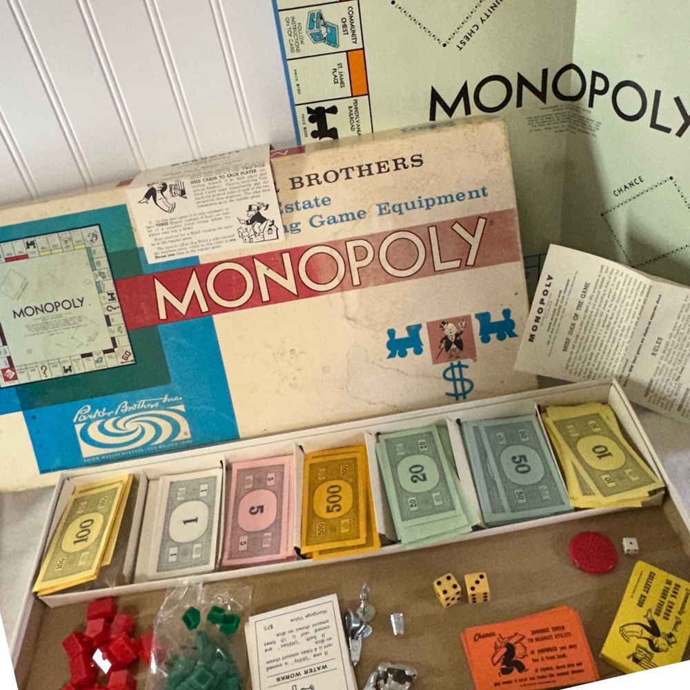 Parker Brothers Monopoly Board Multi Good 1961 Vintage Edition Game‎ Nostalgia